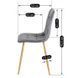 Комплект стіл MEBEL ELITE HARRY 102(142)х102 см,, дубовий ремісник, та 6 стільців FREDY, сірого кольору