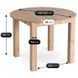 Комплект стіл MEBEL ELITE HARRY 102(142)х102 см,, дубовий ремісник, та 6 стільців FREDY, сірого кольору