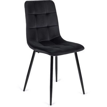 Комплект стіл MEBEL ELITE HARRY 102(142)х102 см дуб Artisan/чорний, та 4 стільців PERU, чорного кольору жива фотографія