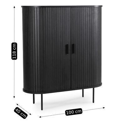 Комод MEBEL ELITE MELEK Чорний жива фотографія