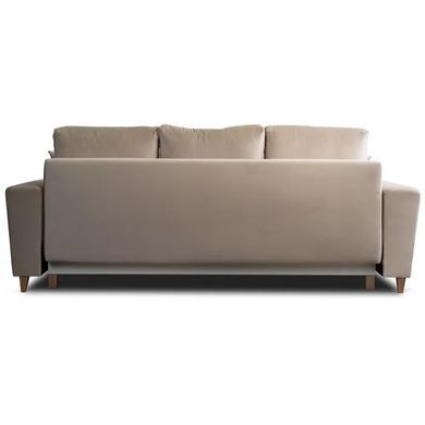 Диван 3-х местный бархатный MEBEL ELITE EMIL Velvet 230 см Бежевый