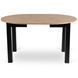 Комплект стіл MEBEL ELITE HARRY 102(142)х102 см дуб Artisan/чорний, та 4 стільців PERU, чорного кольору