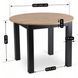 Комплект стіл MEBEL ELITE HARRY 102(142)х102 см дуб Artisan/чорний, та 4 стільців PERU, чорного кольору
