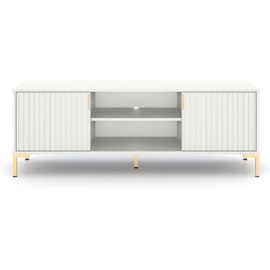 ТВ Тумба MEBEL ELITE TORELLO 140 Белый реальная фотография