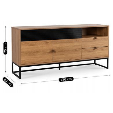 Комод MEBEL ELITE COMO Дуб реальная фотография