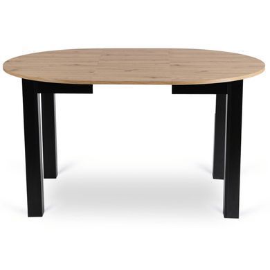 Комплект стол раскладной MEBEL ELITE HARRY 102(142)х102 см Дуб Артизан/ Черный +4 стула PERU Серый реальная фотография