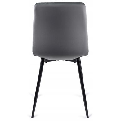Комплект стол раскладной MEBEL ELITE HARRY 102(142)х102 см Дуб Артизан/ Черный +4 стула PERU Серый реальная фотография