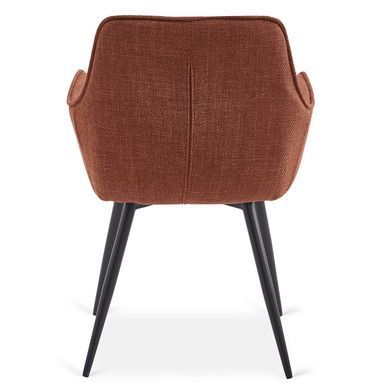 Комплект стіл MEBEL ELITE ALICANTE 160(200)х90 см Чорний/Горіх та 4 стільці EDRICK Рудий жива фотографія