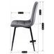 Комплект стол раскладной MEBEL ELITE HARRY 102(142)х102 см Дуб Артизан/ Черный +4 стула PERU Серый