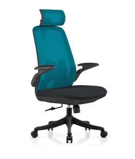 Компьютерное кресло Nicolo Blue Black Ergomix Синий/Черный реальная фотография