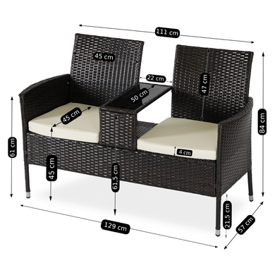 Софа MEBEL ELITE KENT Коричневый