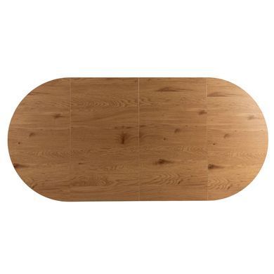 Стіл розкладний круглий MEBEL ELITE DORIAN 80(160)х80 см Дуб золотиий/чорний жива фотографія