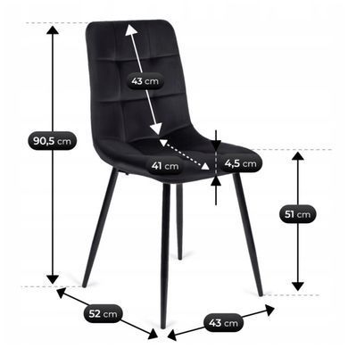 Комплект стол MEBEL ELITE HARRY 102(142)х102 см, дубовый/черный, и 6 стульев PERU реальная фотография