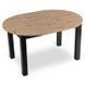 Комплект стол MEBEL ELITE HARRY 102(142)х102 см, дубовый/черный, и 6 стульев PERU