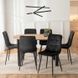 Комплект стол MEBEL ELITE HARRY 102(142)х102 см, дубовый/черный, и 6 стульев PERU