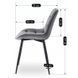 Комплект стол MEBEL ELITE HARRY 102(142)х102 см, дубовый/черный, и 6 стульев CHRIS серого цвета