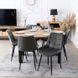Комплект стол MEBEL ELITE HARRY 102(142)х102 см, дубовый/черный, и 6 стульев CHRIS серого цвета