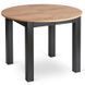Комплект стол MEBEL ELITE HARRY 102(142)х102 см, дубовый/черный, и 6 стульев CHRIS серого цвета
