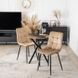 Стол MEBEL ELITE LAUREN 60X60 Дуб золотой/Черный