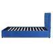 Кровать двуспальная бархатная MEBEL ELITE CROS Velvet 160x200 см Синий