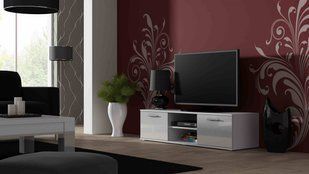 ТВ Тумба SOHO RTV Cama 140 Білий Мат / Білий Глянець жива фотографія