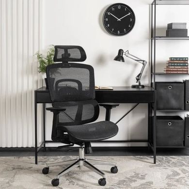 Стілець офісний поворотний MEBEL ELITE ROMEO Чорний жива фотографія