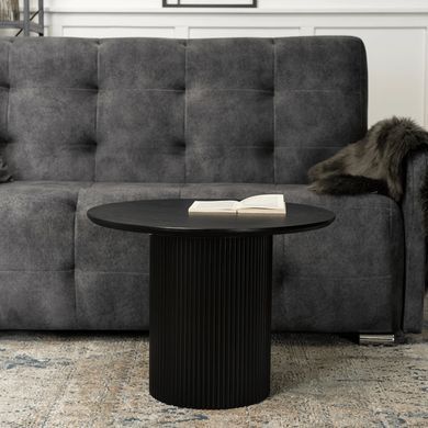 Журнальный столик EURIS MEBEL ELITE 60x60 Черный реальная фотография