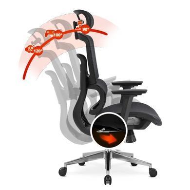 Стілець офісний поворотний MEBEL ELITE ROMEO Чорний жива фотографія
