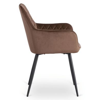 Стул бархатный MEBEL ELITE BRESSO Velvet Коричневый реальная фотография