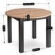 Комплект стол MEBEL ELITE HARRY 102(142)х102 см, дубовый/черный, и 6 стульев PERU беж