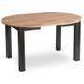 Комплект стол MEBEL ELITE HARRY 102(142)х102 см, дубовый/черный, и 6 стульев PERU беж