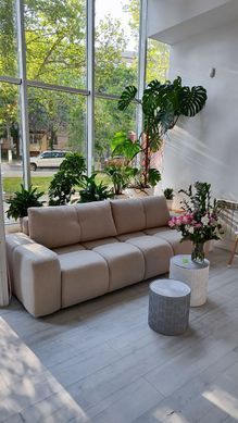 Диван розкладний SOHO Perfect Home Польща Світло-бежевий жива фотографія