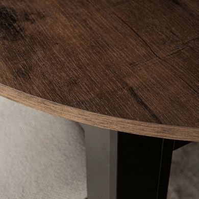 Стіл розкладний круглий MEBEL ELITE HARRY 102(142)х102 см Горіх жива фотографія