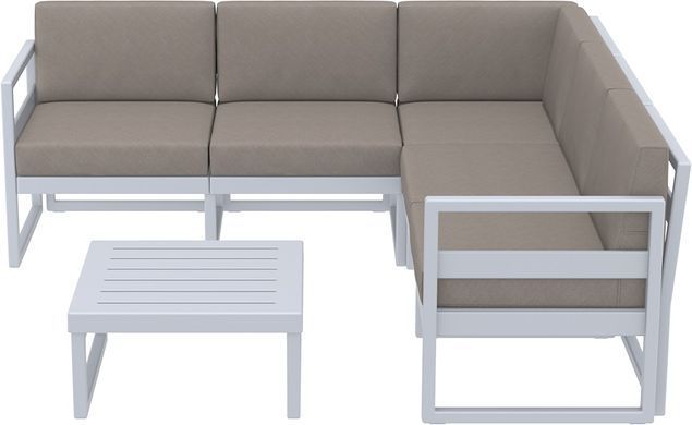 Комплект мебели для террасы Siesta Onto Mykonos Lounge Corner Set Gray Серый