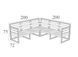 Комплект мебели для террасы Siesta Onto Mykonos Lounge Corner Set Gray Серый