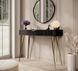 Стіл туалетний Perfect Home Ланте / Lante 1S/100 з 1 шухлядою і золотими ніжками Чорний жива фотографія