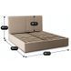 Кровать двуспальная MEBEL ELITE MARSYLIA Sztruks 140x200 см Беж