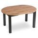 Комплект стола MEBEL ELITE HARRY 102(142)х102 см дуб Craft/черный, и 6 черных стульев PERU