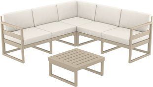 Комплект мебели для террасы Siesta Onto Mykonos Lounge Corner Set Taupe Бежевый