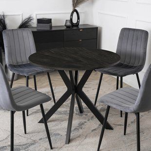 Стол MEBEL ELITE LAUREN 80X80 Черный реальная фотография