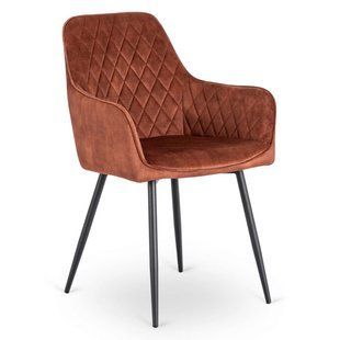 Стул бархатный MEBEL ELITE BRESSO Velvet Рыжий реальная фотография