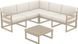 Комплект мебели для террасы Siesta Onto Mykonos Lounge Corner Set Taupe Бежевый