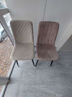 Стілець PERLA Velvet Intarsio Беж жива фотографія