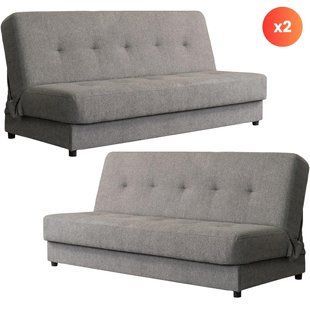 Набор из 2х раскладных диванов. MEBEL ELITE ARUBA 188 см Серый