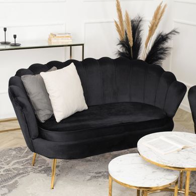 Софа MEBEL ELITE ZENDAYA 138 см Черный