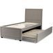 Кровать односпальная бархатная MEBEL ELITE ELIF Velvet 90x200 см с дополнительным спальным местом Серый