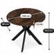 Стол MEBEL ELITE LAUREN 80X80 Дуб рустик/ черный