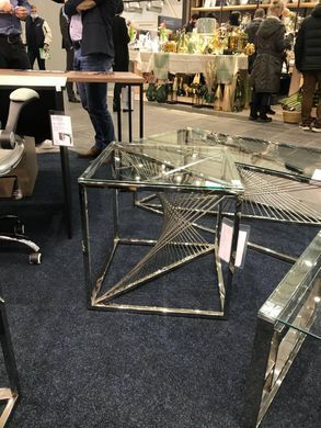 Журнальный столик Flame B Signal 55x55x55 Прозрачный реальная фотография