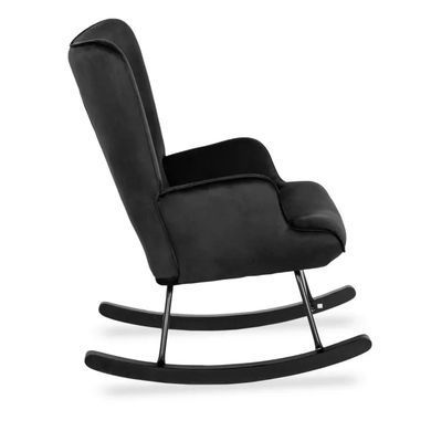 Крісло-гойдалка оксамитове MEBEL ELITE ELIS Velvet Чорний