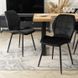 Комплект стіл MEBEL ELITE EDWIN 160(260)х90 см Дуб Золотий / Чорний +6 стільці IRYS Чорний